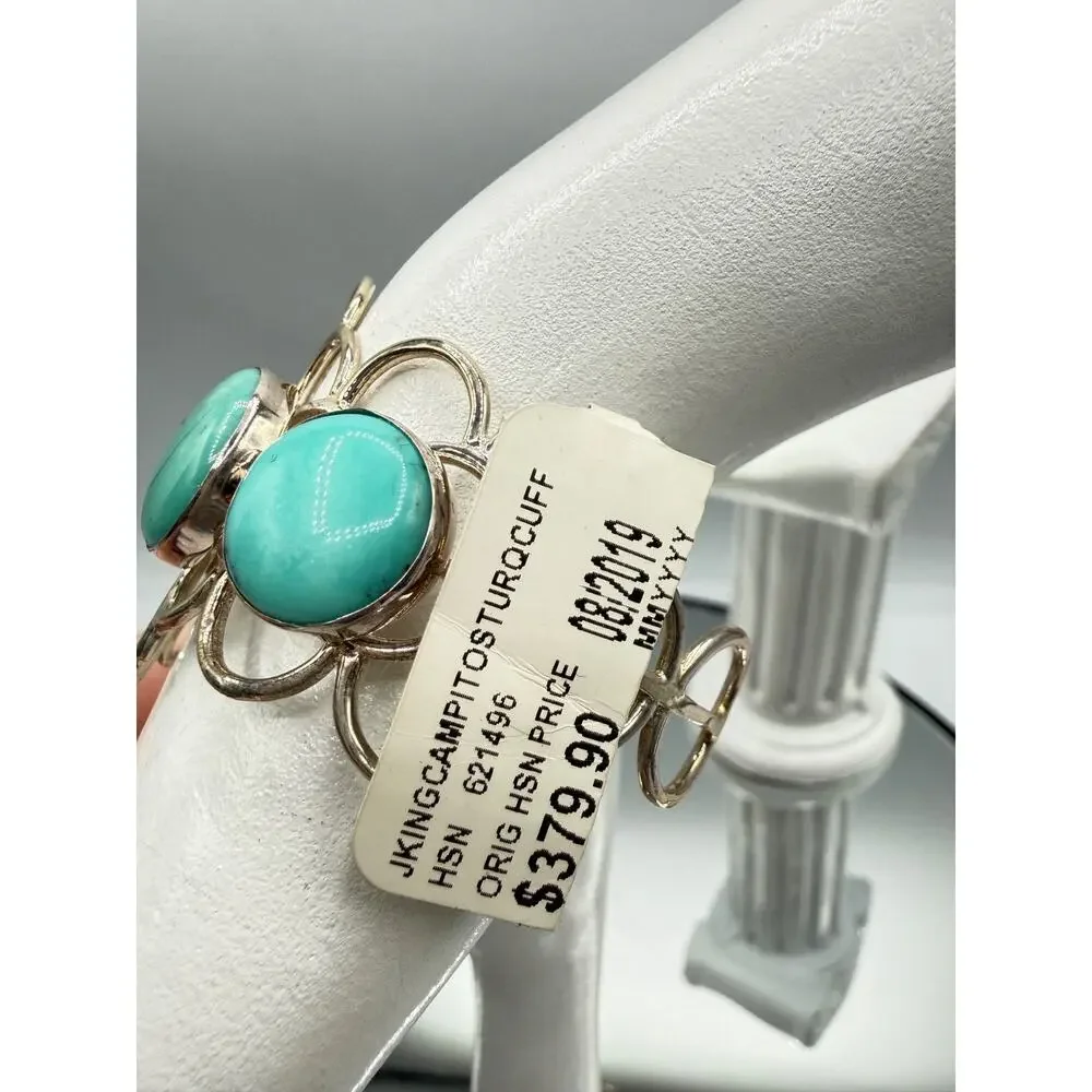 Jay King CAMPITOS Turquoise Cuff Bracelet Sterling Silver 925 Jay King‎ $379 NWT